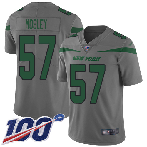 New York Jets Limited Gray Youth C.J. Mosley Jersey NFL Football #57 100th Season Inverted Legend
